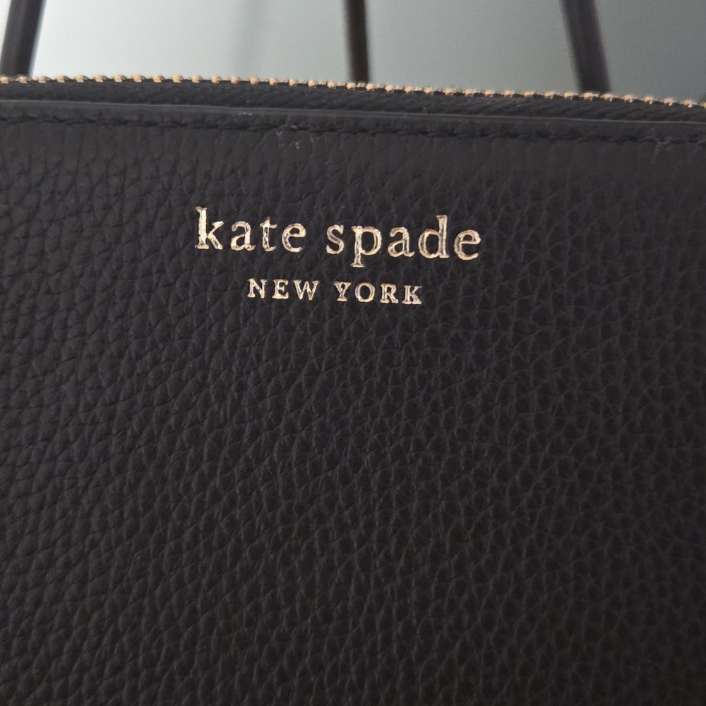 Kate Spade Large Wallet 8x4 EUC Black Leather.      (#83) - Picture 2 of 12